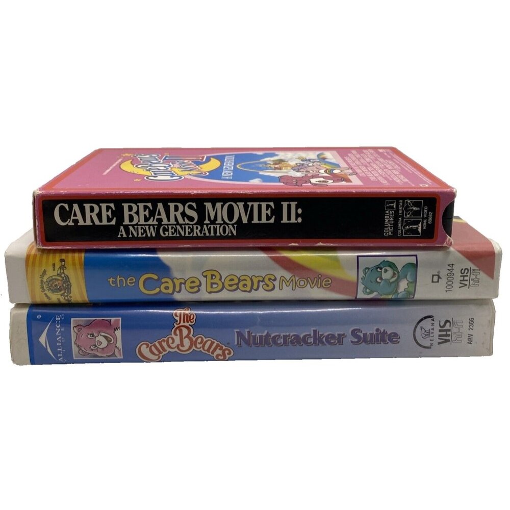 Care Bears VHS Tapes Lot Nutcracker Suite Care Bears Movie Care Bears Movie II